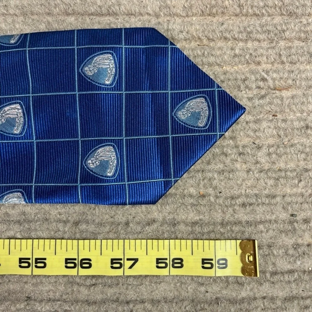 American Pediatric Surgical Association Silk Tie Blue Grid Crest Logo APSA